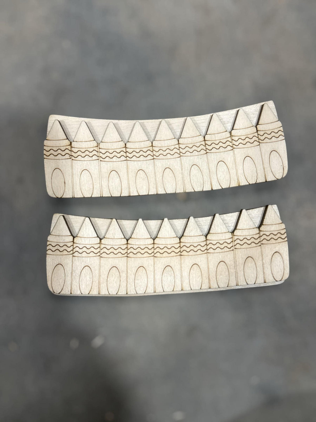 Crayons Claw Clip: Unfinished Wood Laser Cut Blank, 2" & 4" DIY