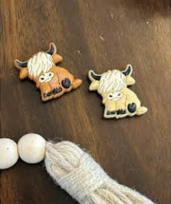 Highland Cow Silicone Focal Beads / Focal / Silicone Beads / Pacifier / Pen Focal Beads /  Freshie Hanger /teacher pens