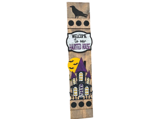 DIY Haunted Mansion Porch Leaner Insert Only, Interchangeable Porch Leaner, Seasonal
