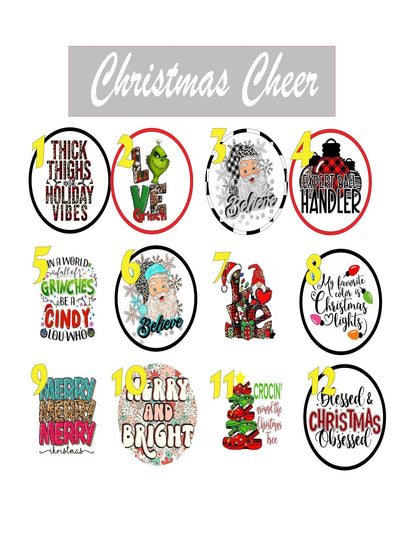 Christmas Cheer/ Christmas Fun/ Christmas  Cardstock Rounds /Fresheners cardstock/ Cardstock / Embellishments