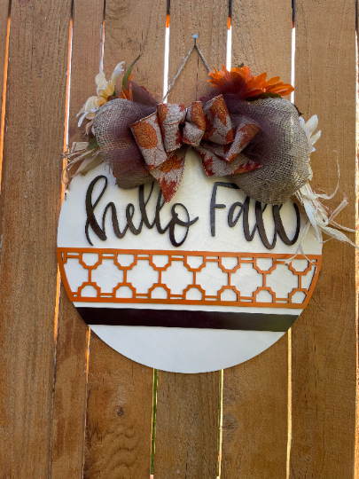 Hello Fall / Door hanger / fall / door decor