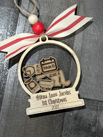 Personalized 1st Christmas Ornament / Personalized / Baby's Ornament /Baby's 1st Ornament