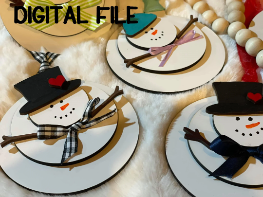 Melting Snowman SVG / Melting snowman ornament SVG / Digital File