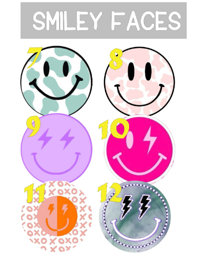 Smiley Faces 1 Cardstock Rounds /Fresheners cardstock/ Cardstock / Embellishments