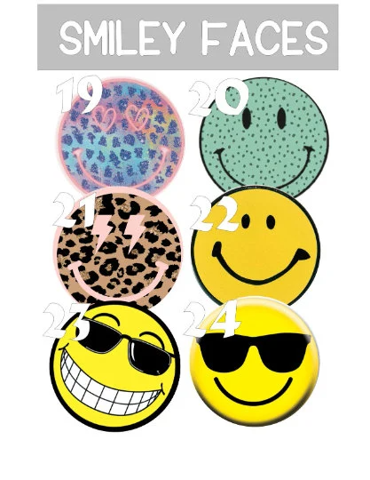 Smiley Faces 1 Cardstock Rounds /Fresheners cardstock/ Cardstock / Embellishments