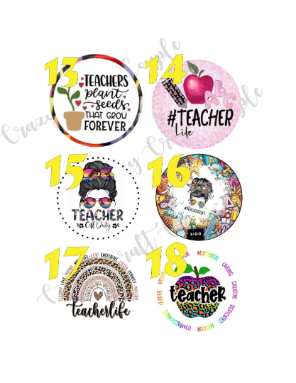 Teacher Life/ Teacher Cardstock Rounds /Fresheners cardstock/ Cardstock / Embellishments