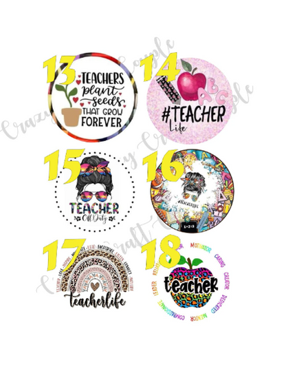 Teacher Life/ Teacher Cardstock Rounds /Fresheners cardstock/ Cardstock / Embellishments