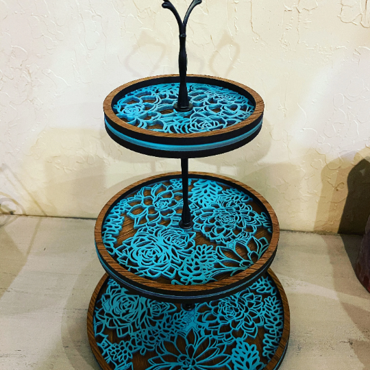 3Tier tray / decorations / flowers