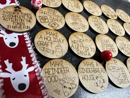 Christmas Tokens / Tokens / Fun Holiday Tokens / Token Set / Bucket List/ Christmas Countdown