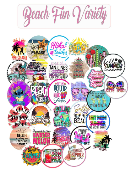 Beach Fun Bundle / Beach Variety Cardstock Rounds Grab bag /Fresheners ...