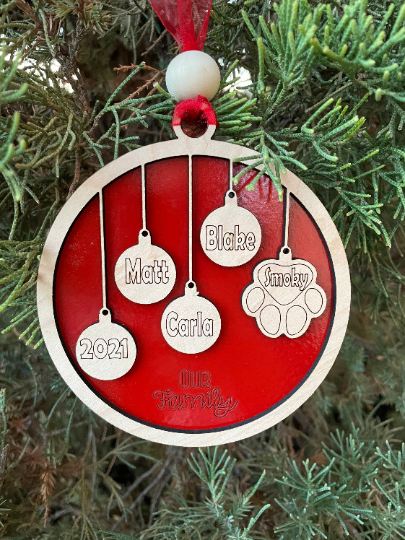 Family and Fur Family Ornament