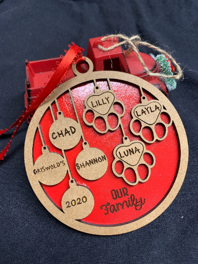 Family and Fur Family Ornament