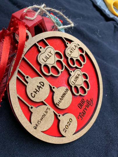 Family and Fur Family Ornament