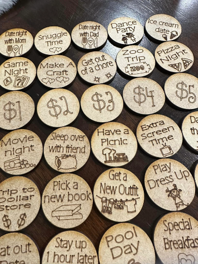 Digital File / Kids Tokens / Digital Tokens Kids SVG/ Reward Tokens / Easter Tokens Digital / Digital / SVG