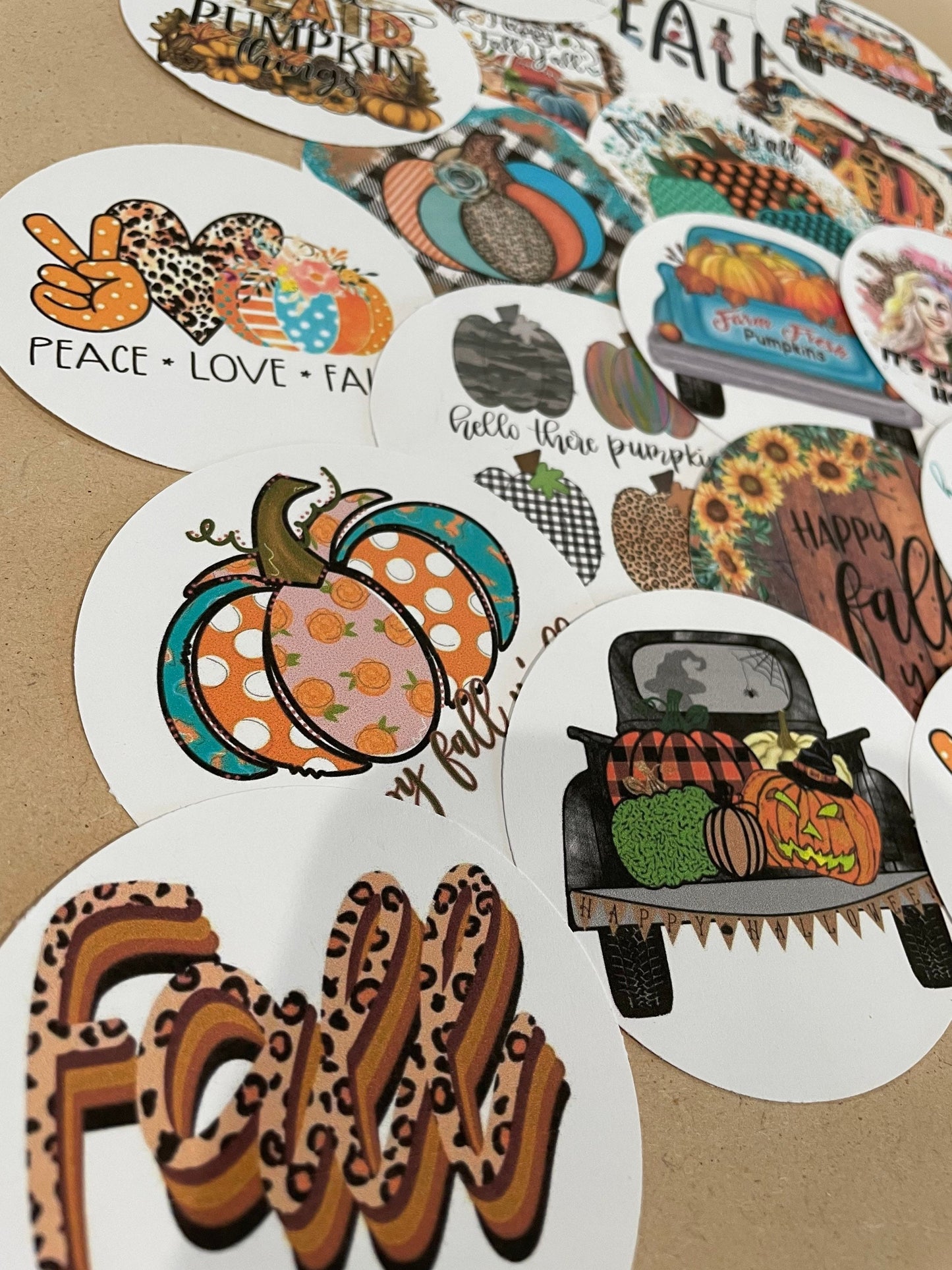 Fall Cardstock Rounds Grab bag /Fresheners cardstock/ Cardstock / Embellishments