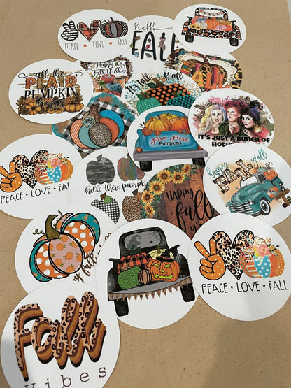 Fall Cardstock Rounds Grab bag /Fresheners cardstock/ Cardstock / Embellishments