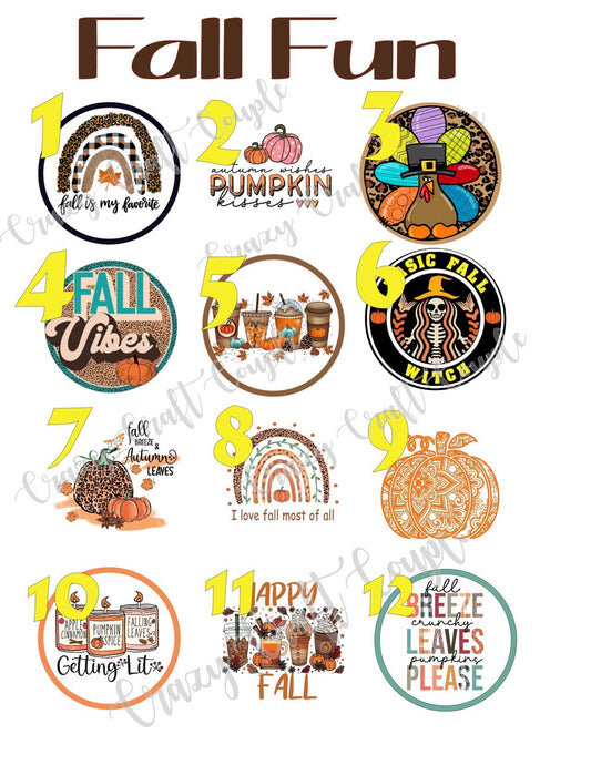 Fall  FUN / Fall Fun Cardstock Rounds /Fresheners cardstock/ Cardstock / Embellishments